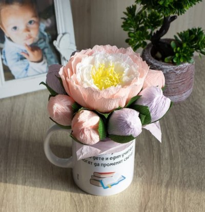 Букет в чаша за учител